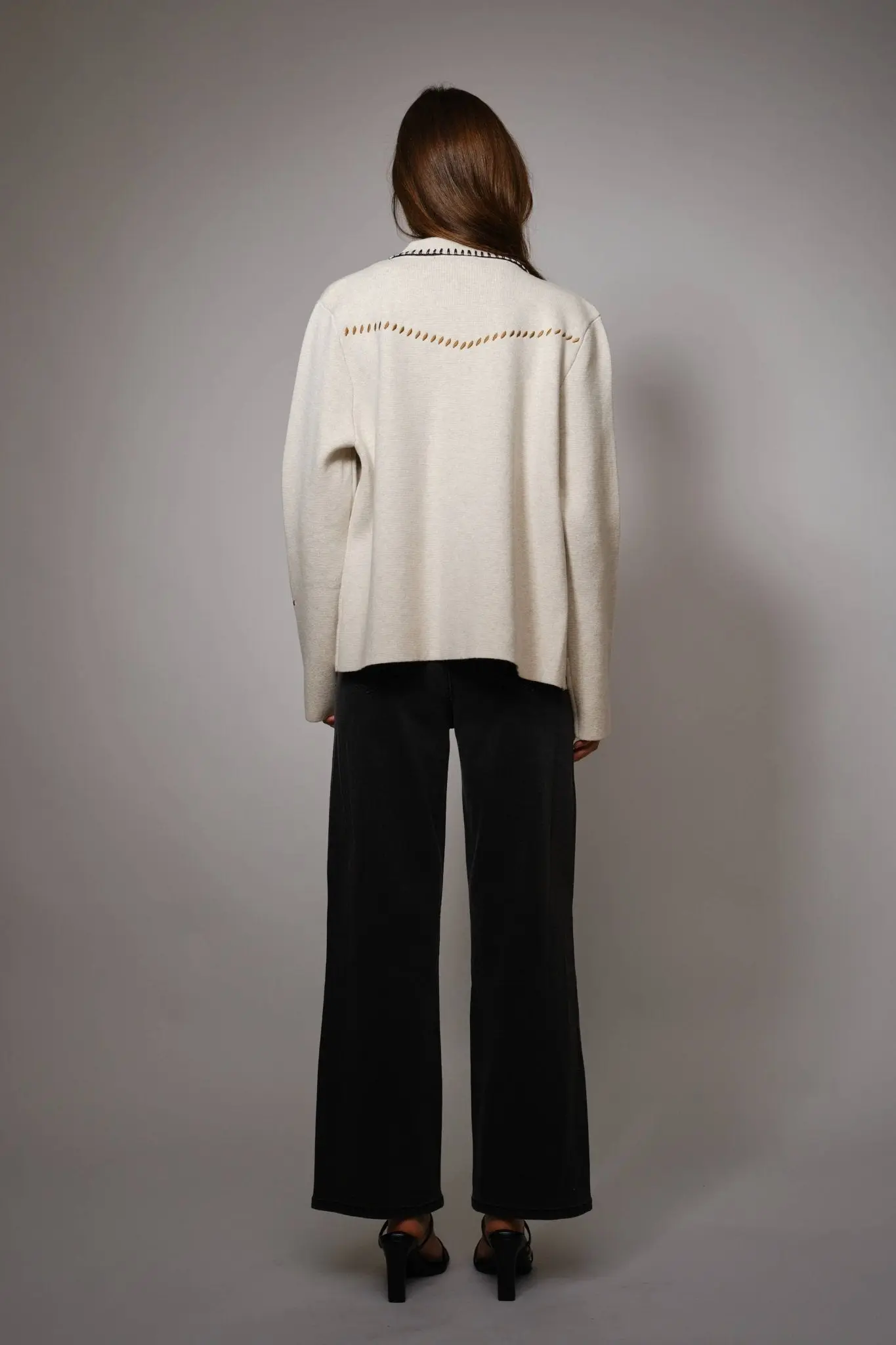 Western Wool Sweater Jacket - Image 7