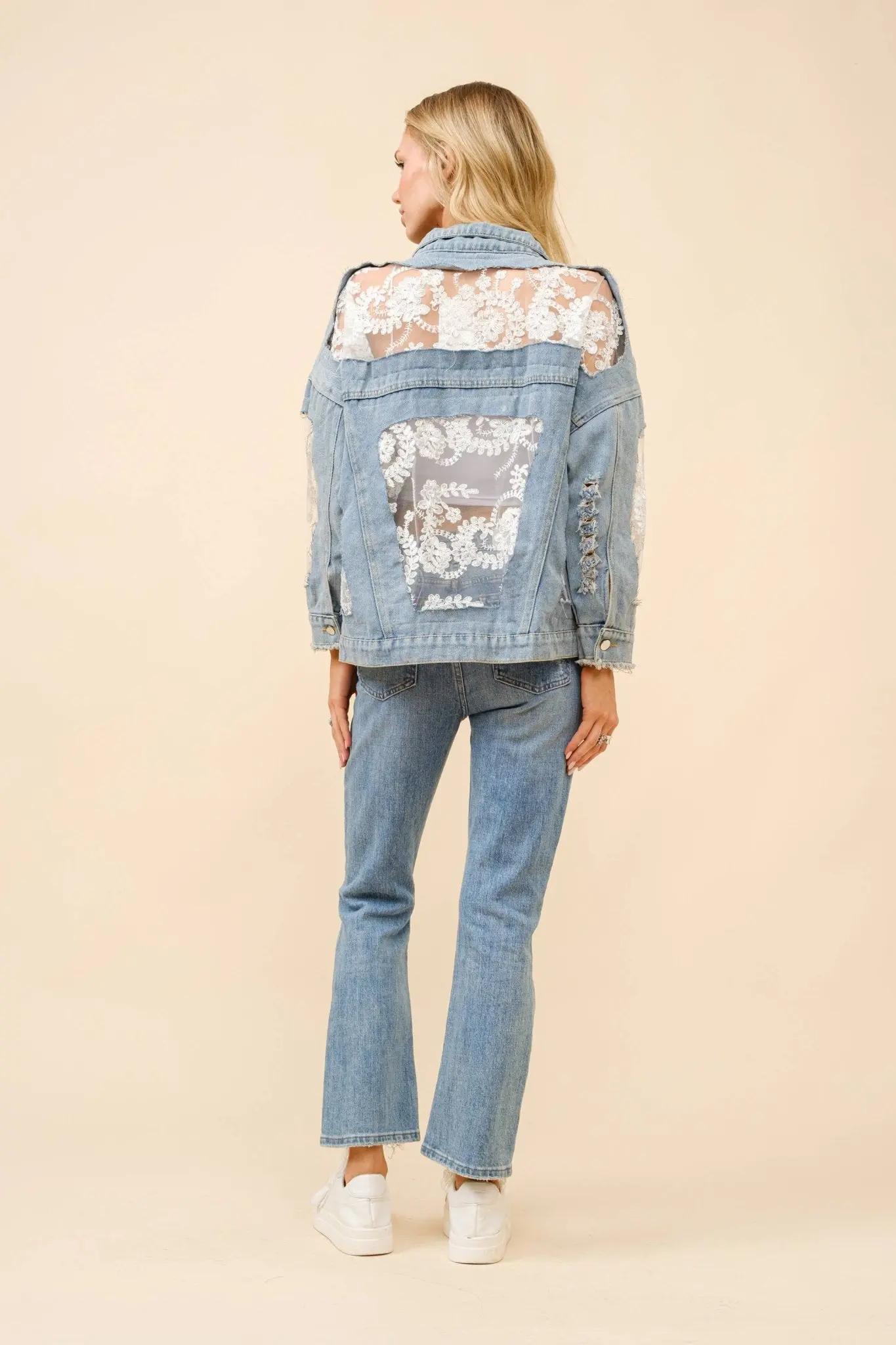 Western Lace Denim Jacket - Image 6