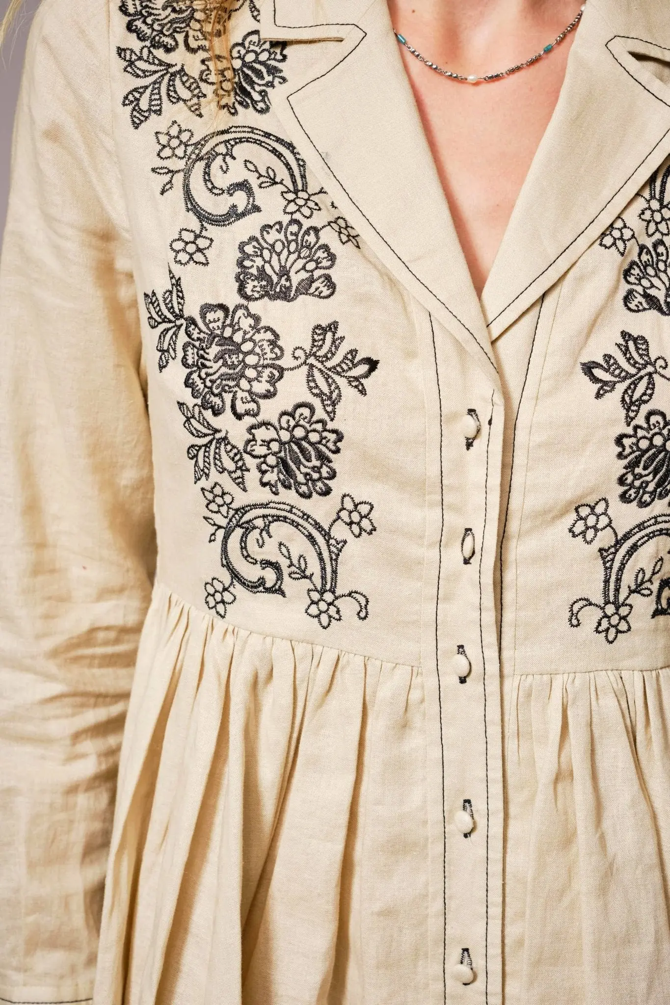 Linen Wildflower Trail Dress - Image 3