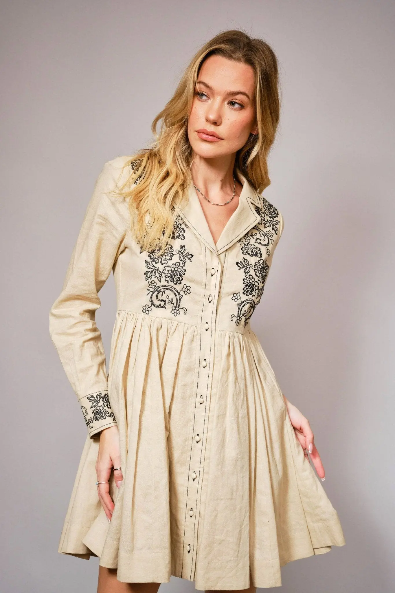 Linen Wildflower Trail Dress - Image 6