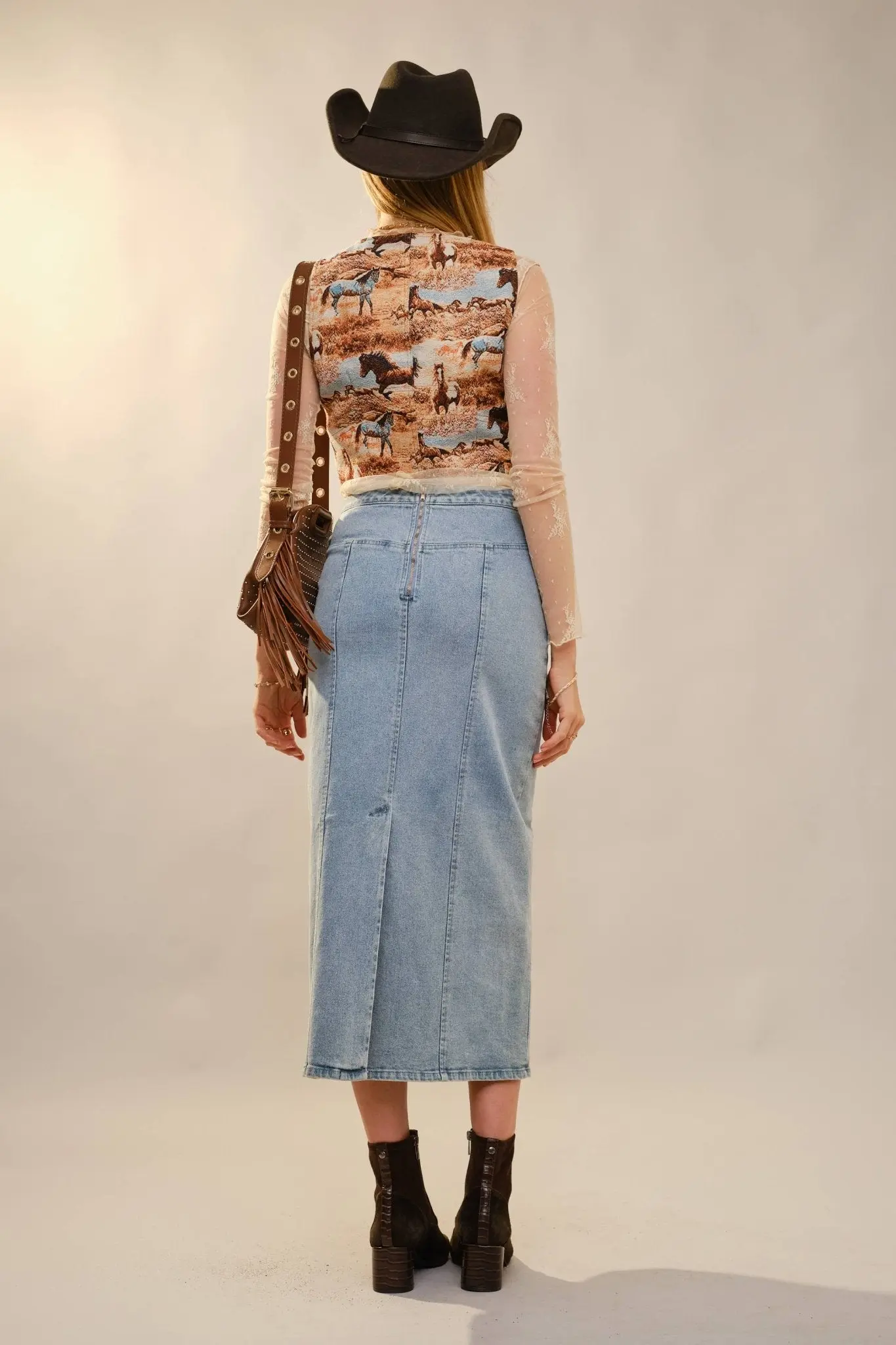 Allover Western Horse Vest - Image 6