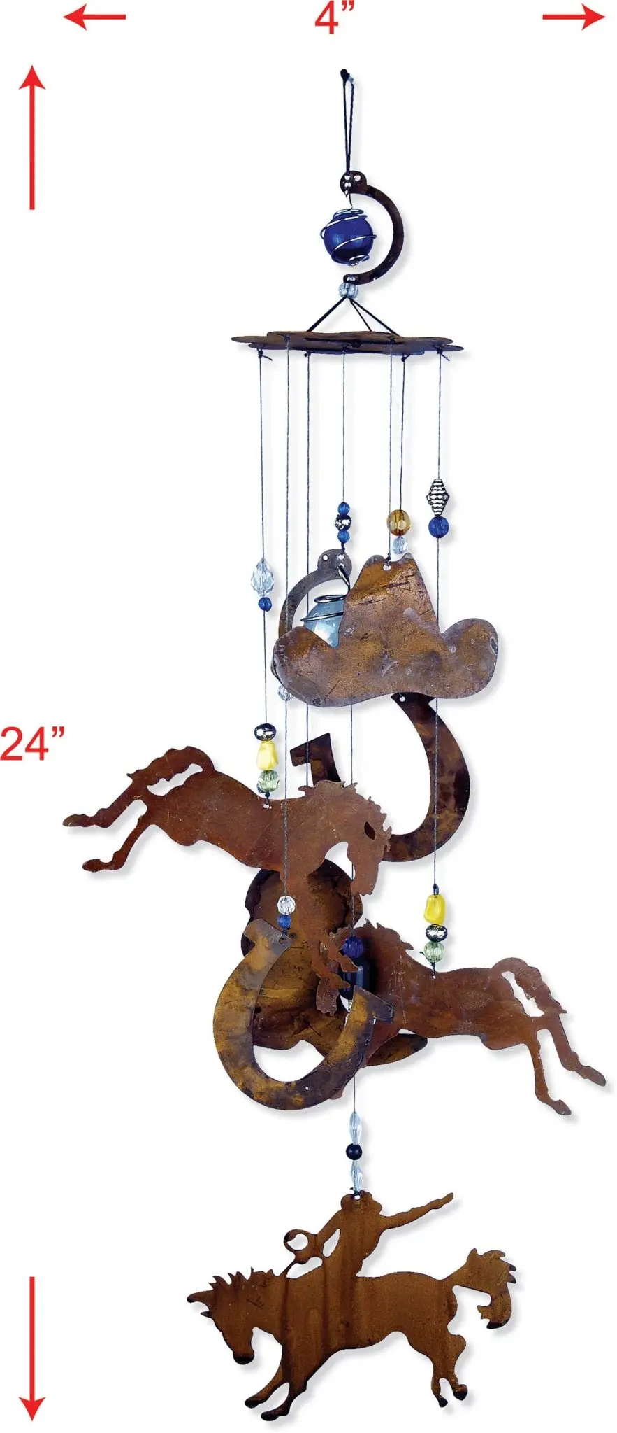 Bronco Cowboys Wind Chime - Image 2