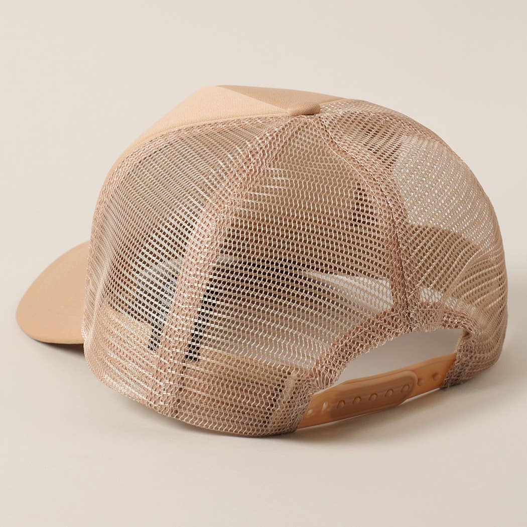 American Cowgirl Trucker Hat (Tan) - Image 4