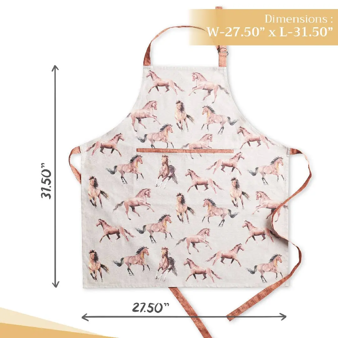 Free Horses Cotton Apron - Image 4