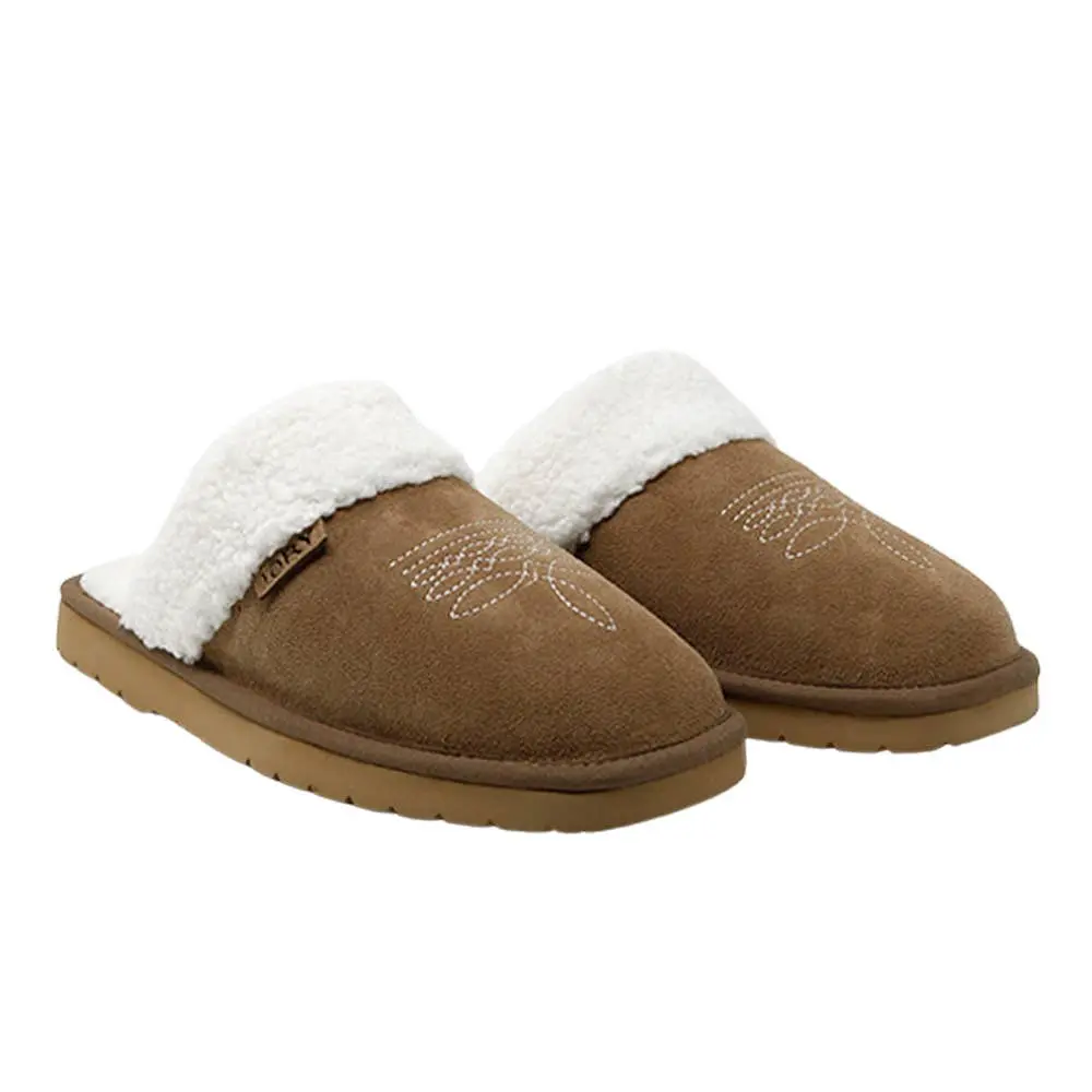 Western Boot Stitch Slippers (Brown) - Image 5