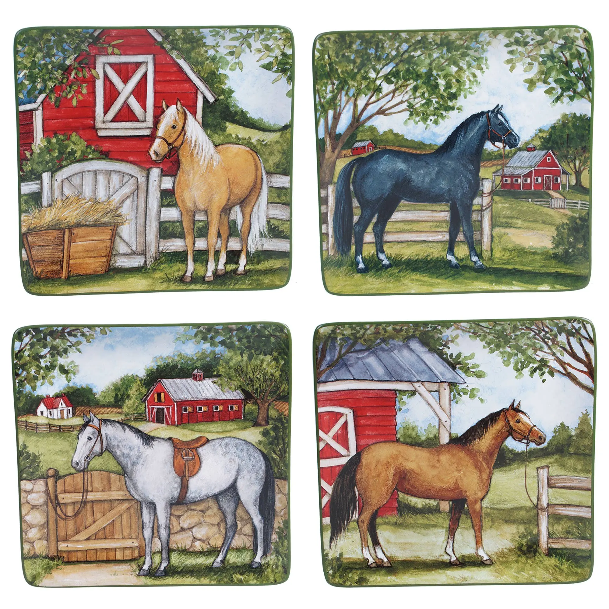 Dapple Gray Horse Dinner Plate - Image 3