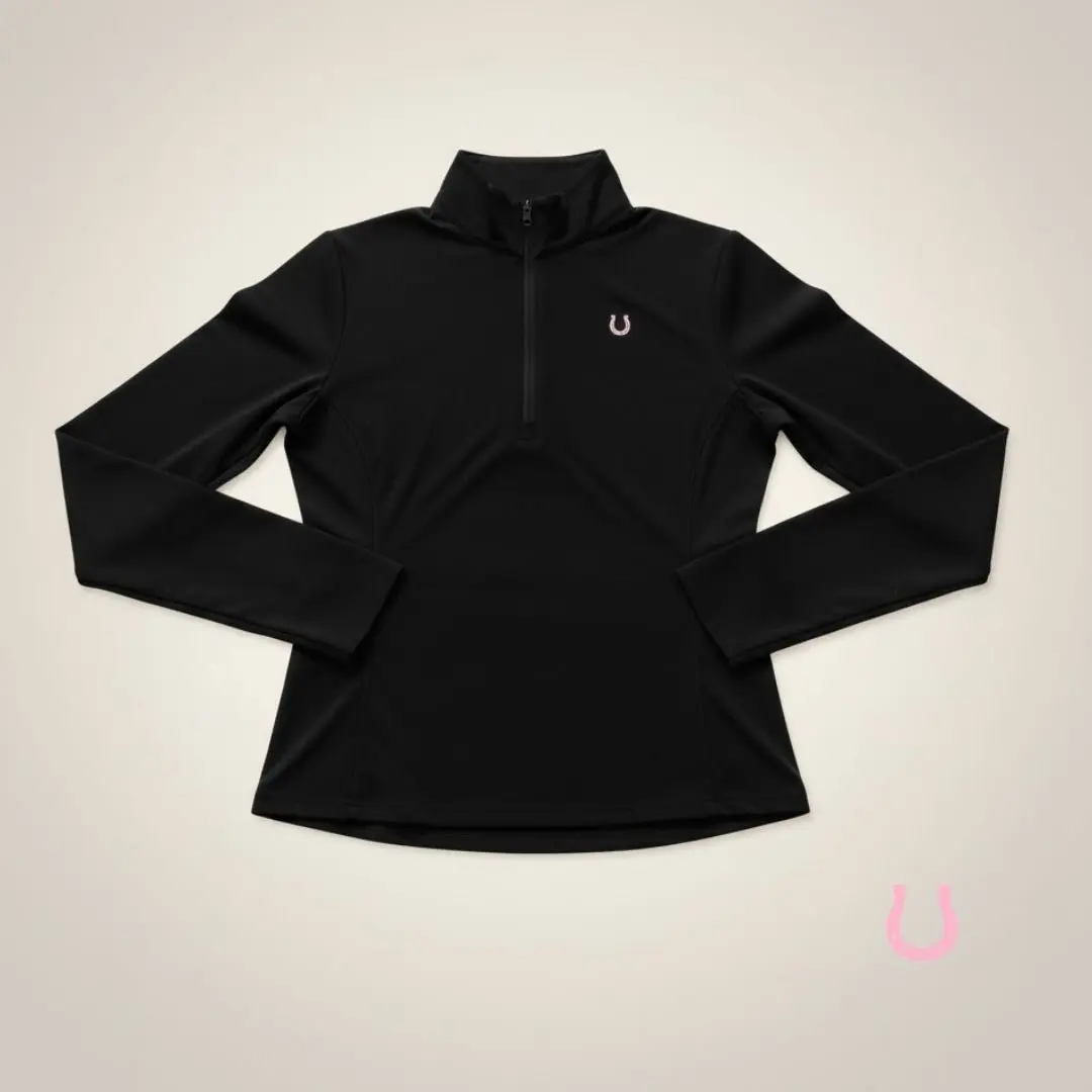 Lucky Horseshoe Riding Shirt (Black) - Image 5