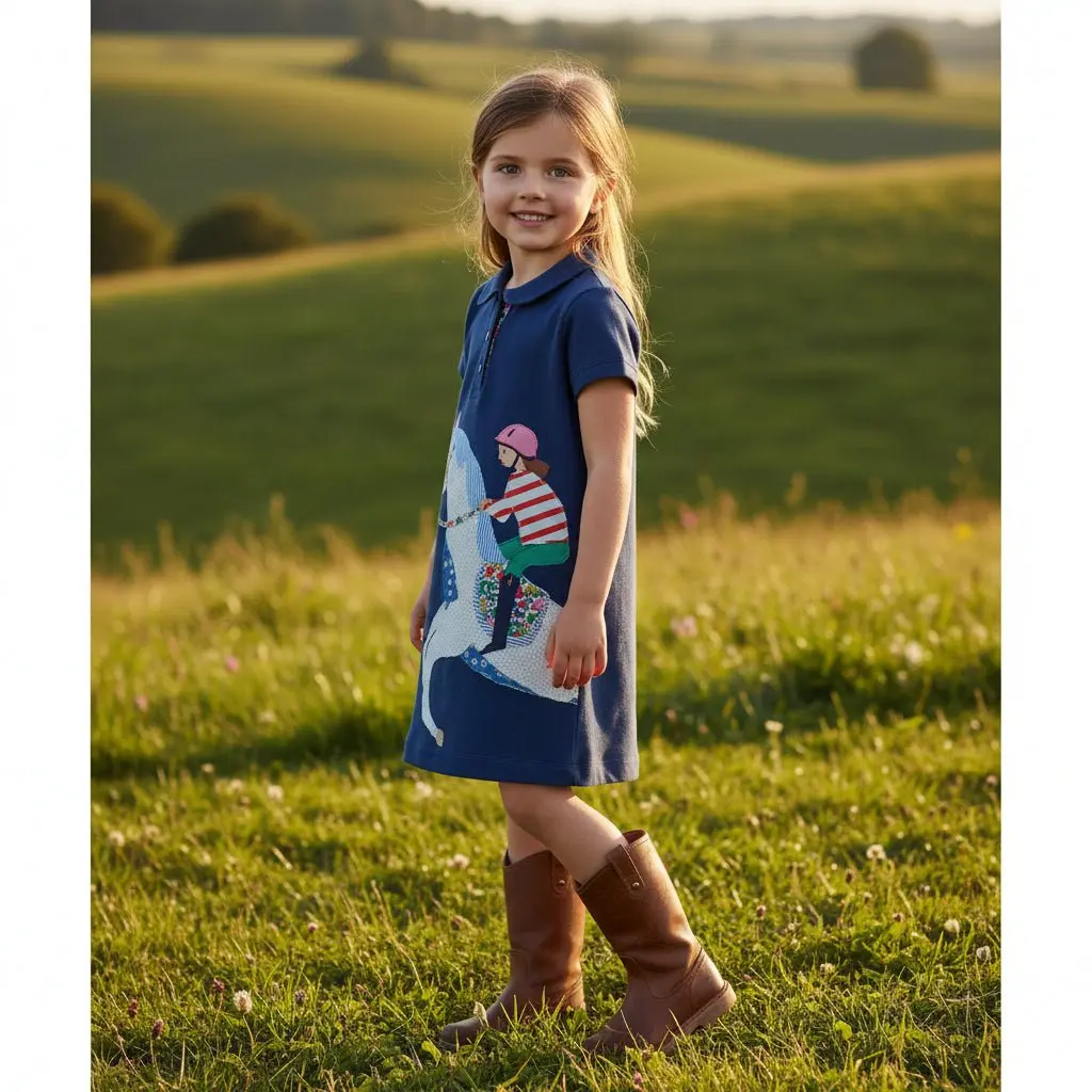 Blue Ribbon Equestrian Dress - Image 4