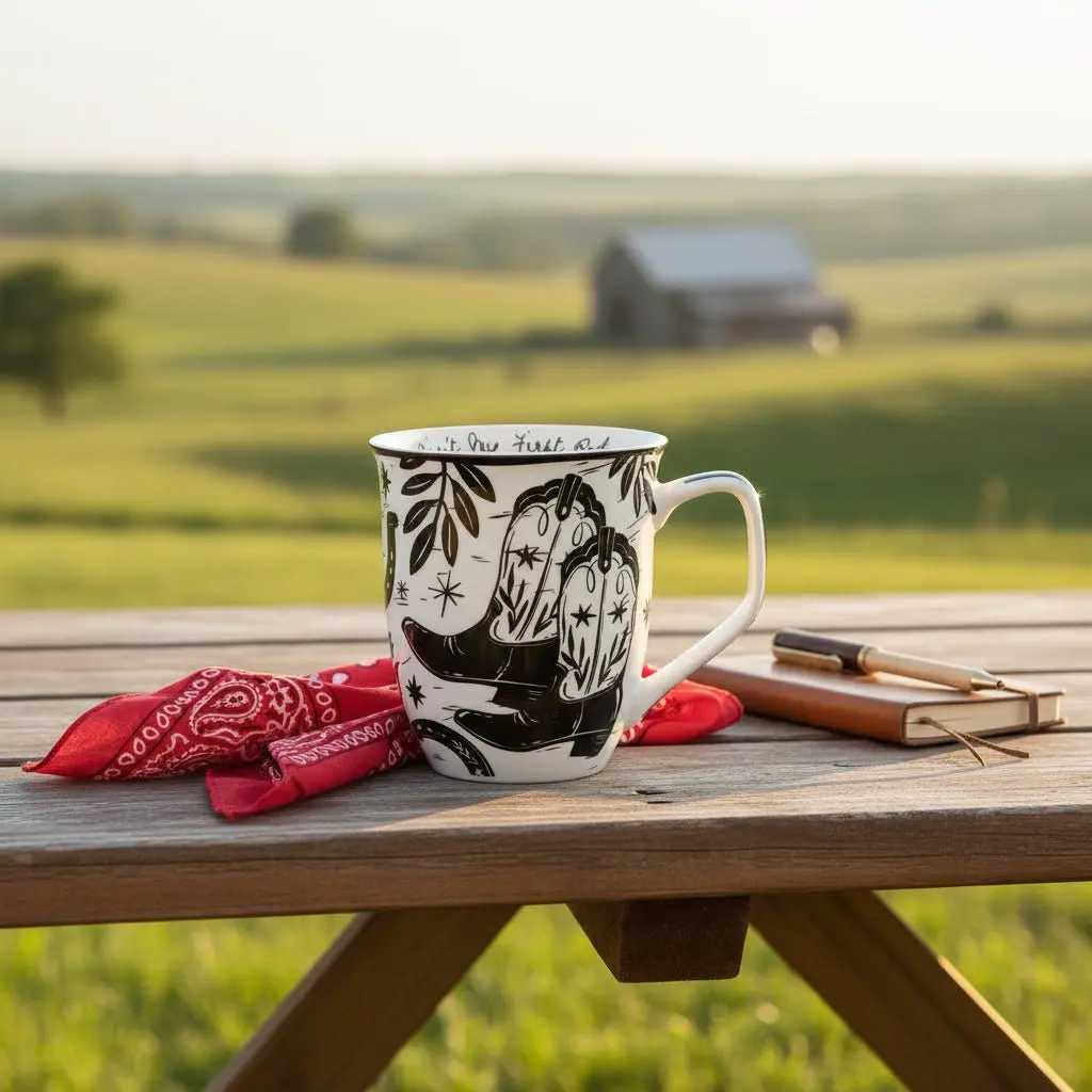 Boho Cowgirl Boots Mug - Image 3