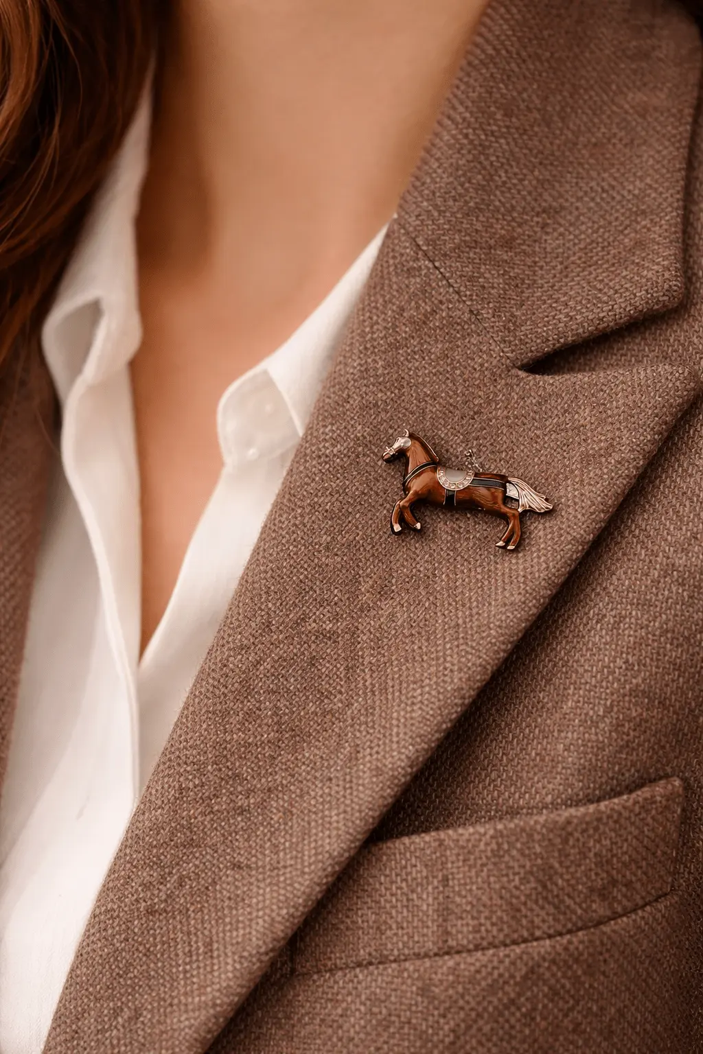 Bridle Up Horse Brooch - Image 3