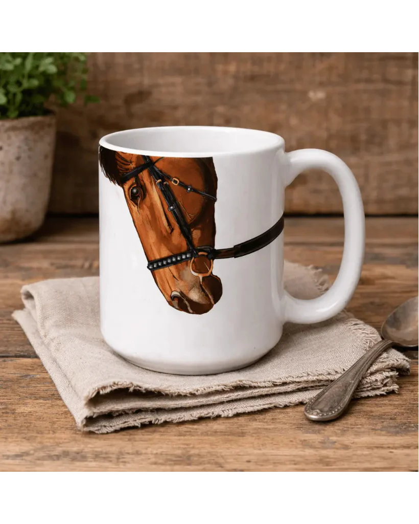 Brown Horse Bridle Snout Mug - Image 2