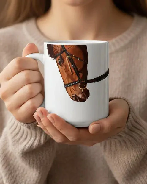 Brown Horse Bridle Snout Mug - Image 4