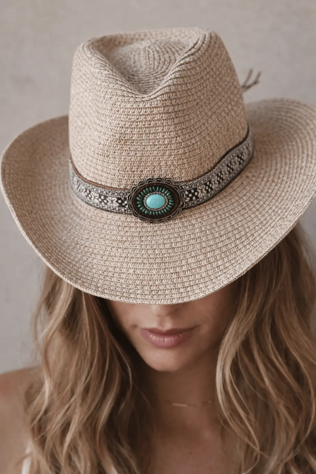 Cowgirl Turquoise Concho Hat - Image 3