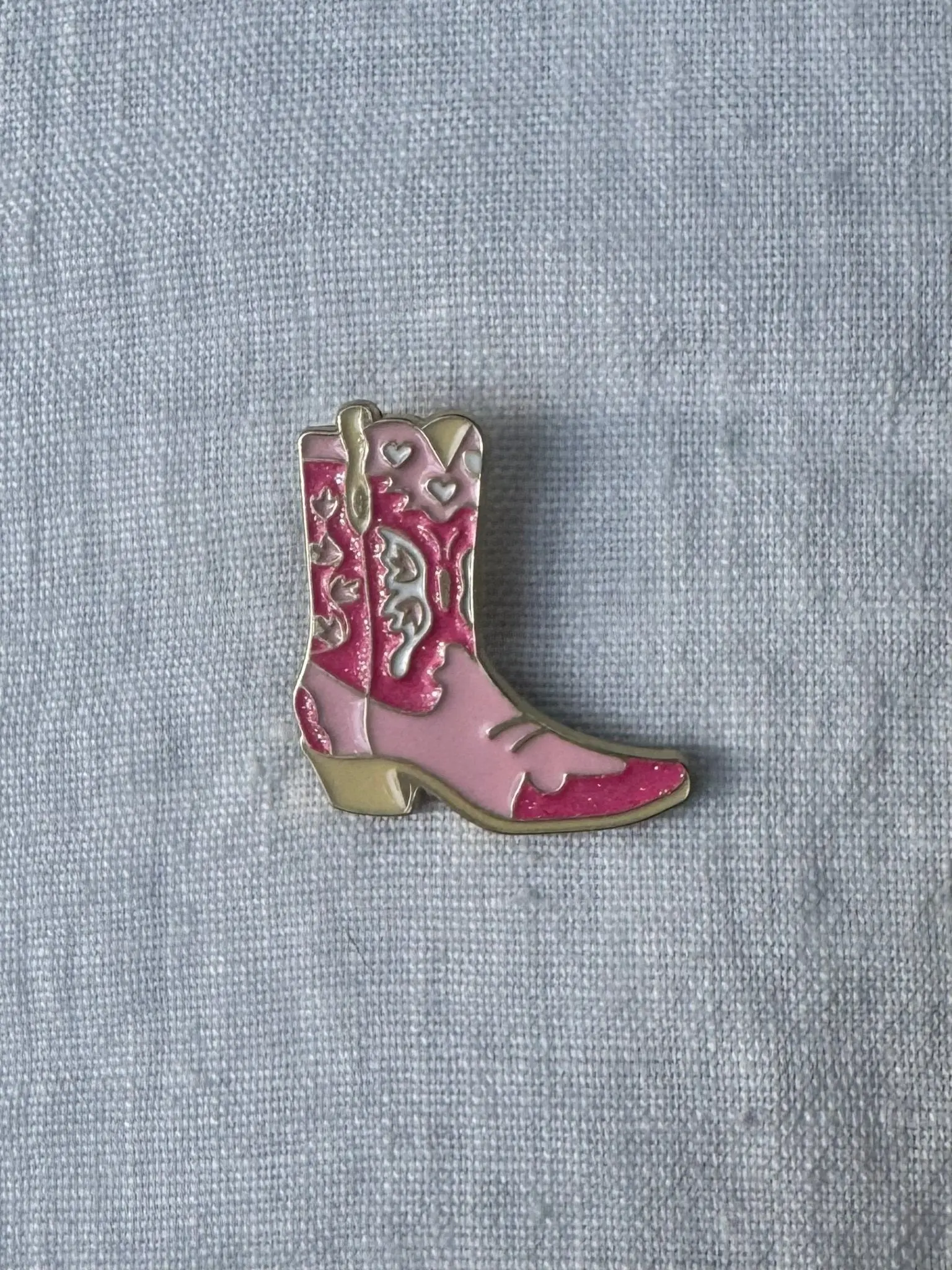 Pink Cowgirl Boot Pin - Image 2