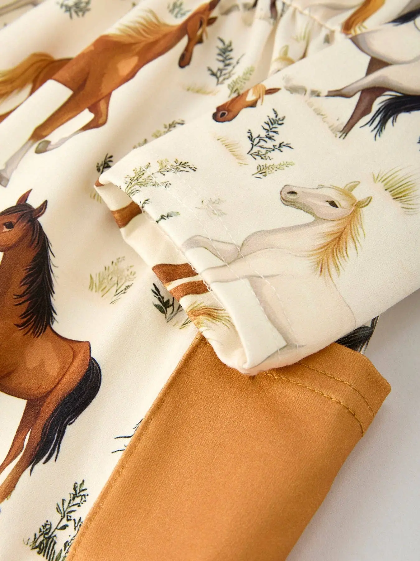 Elegant Horses Girl's Long Sleeve Dress - Image 5