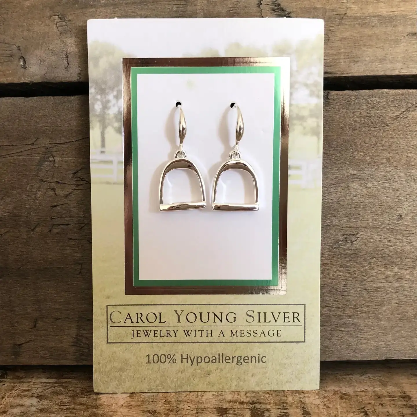 English Stirrup Dangle Earrings - Image 3