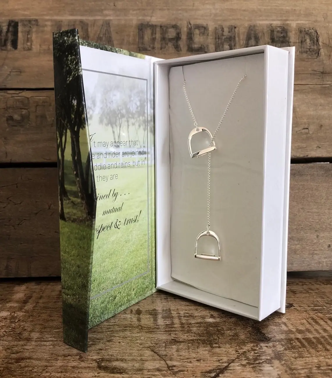 English Stirrup Drop Necklace - Image 3