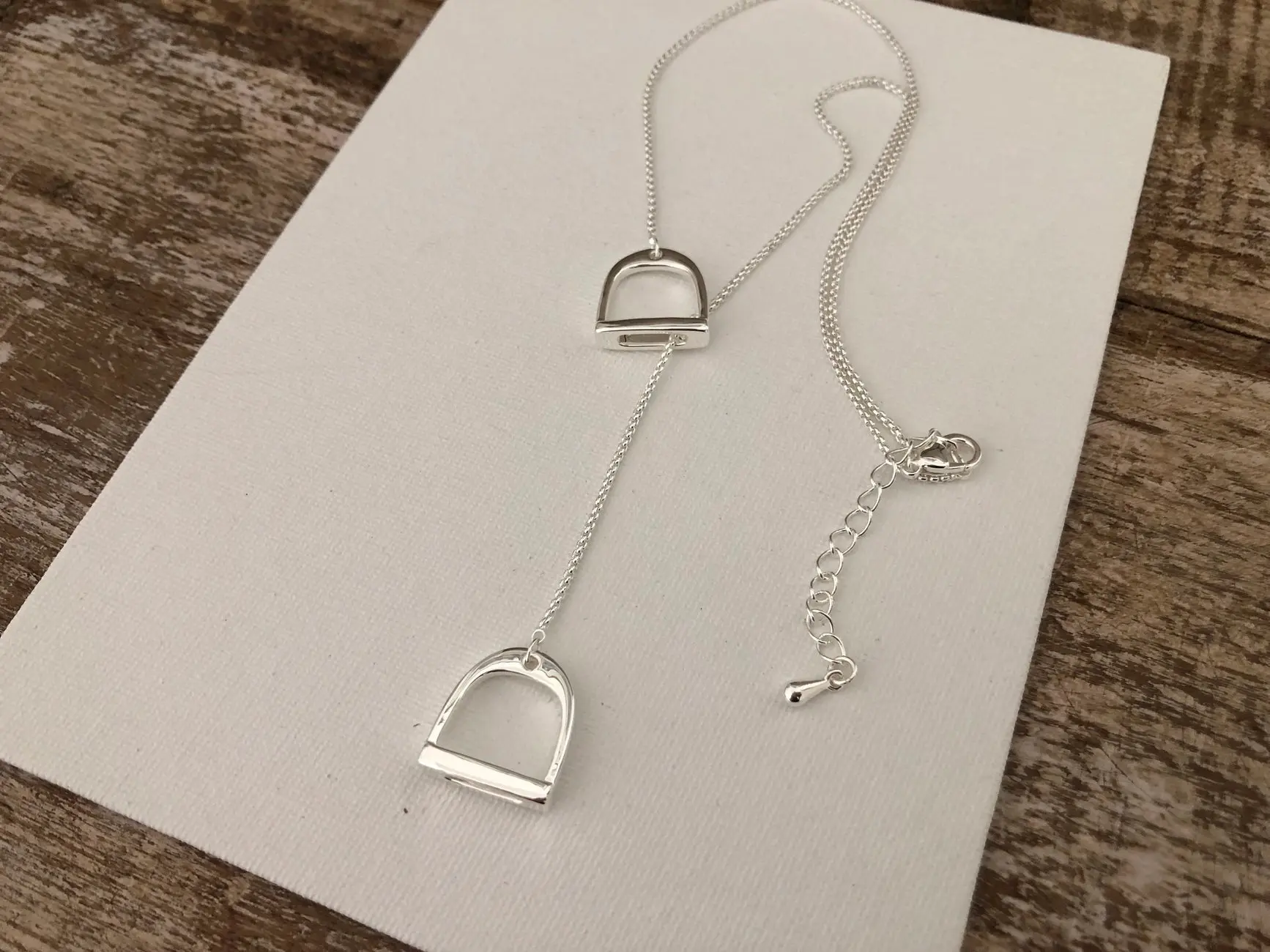 English Stirrup Drop Necklace - Image 6