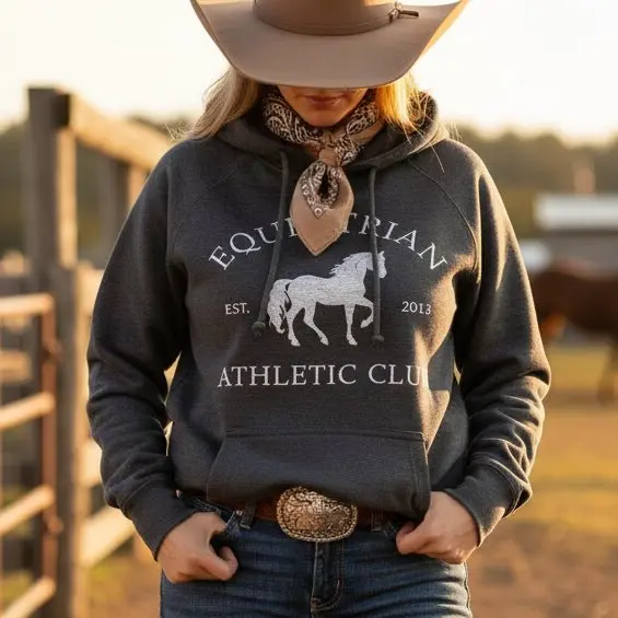 Equestrian Athletic Club Hoodie (Charcoal) - Image 4
