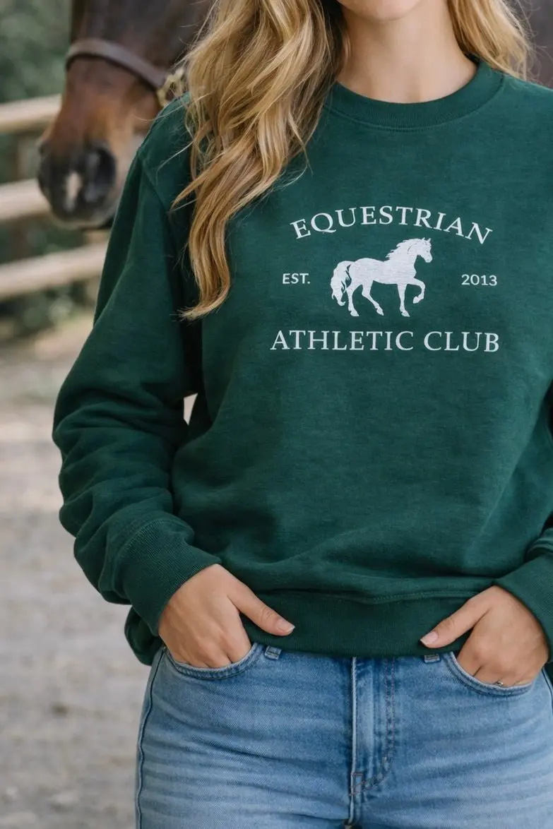 Equestrian Athletic Club Sweatshirt (Green) - Image 2
