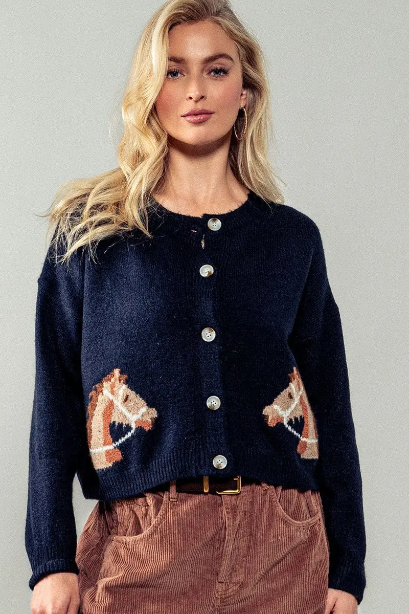 Equestrian Dream Cropped Cardigan - Image 6