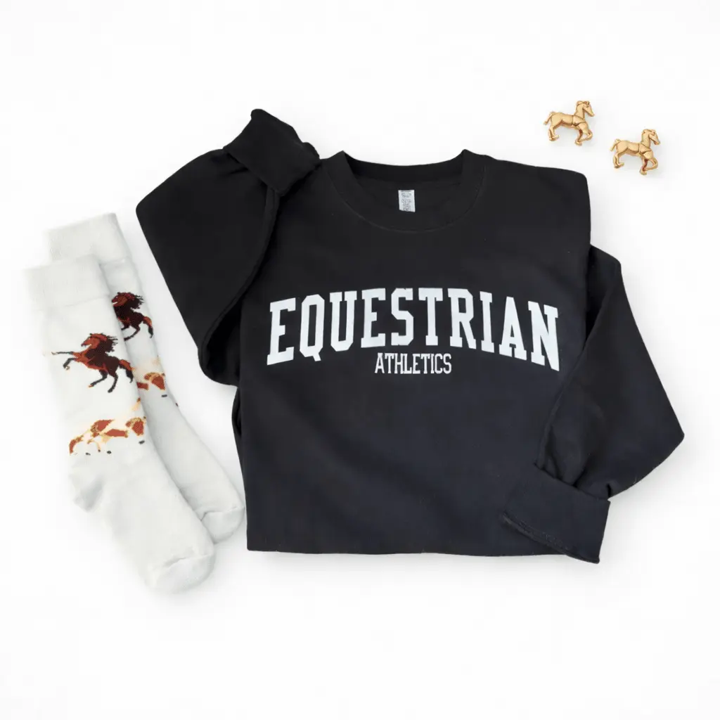 Equestrian Athletics Sweatshirt (Black) - Image 5