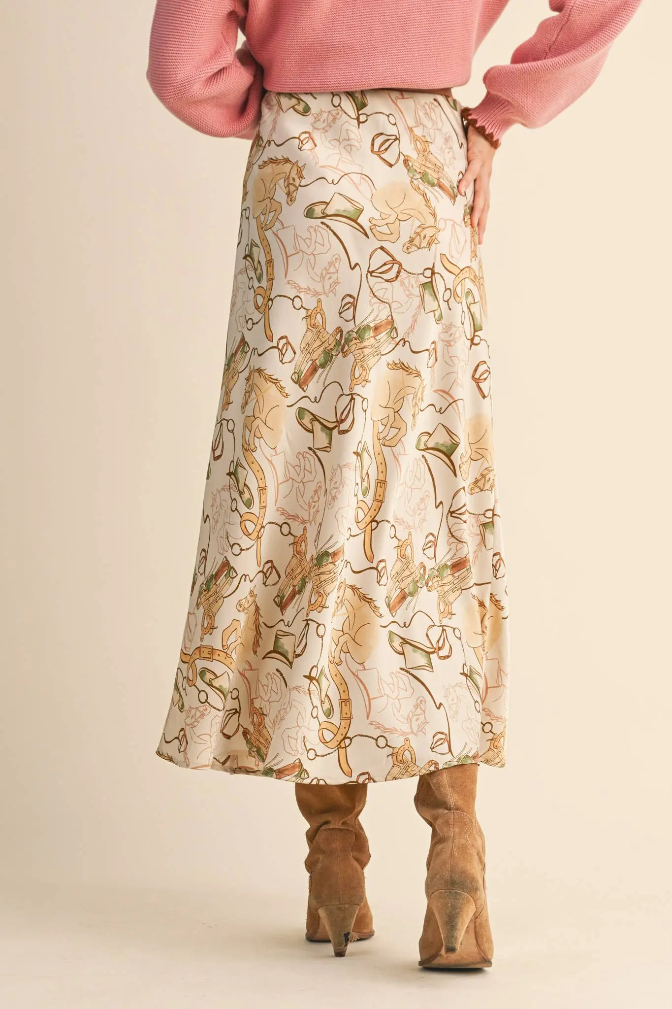 Love of Horses Midi Slip Skirt - Image 4