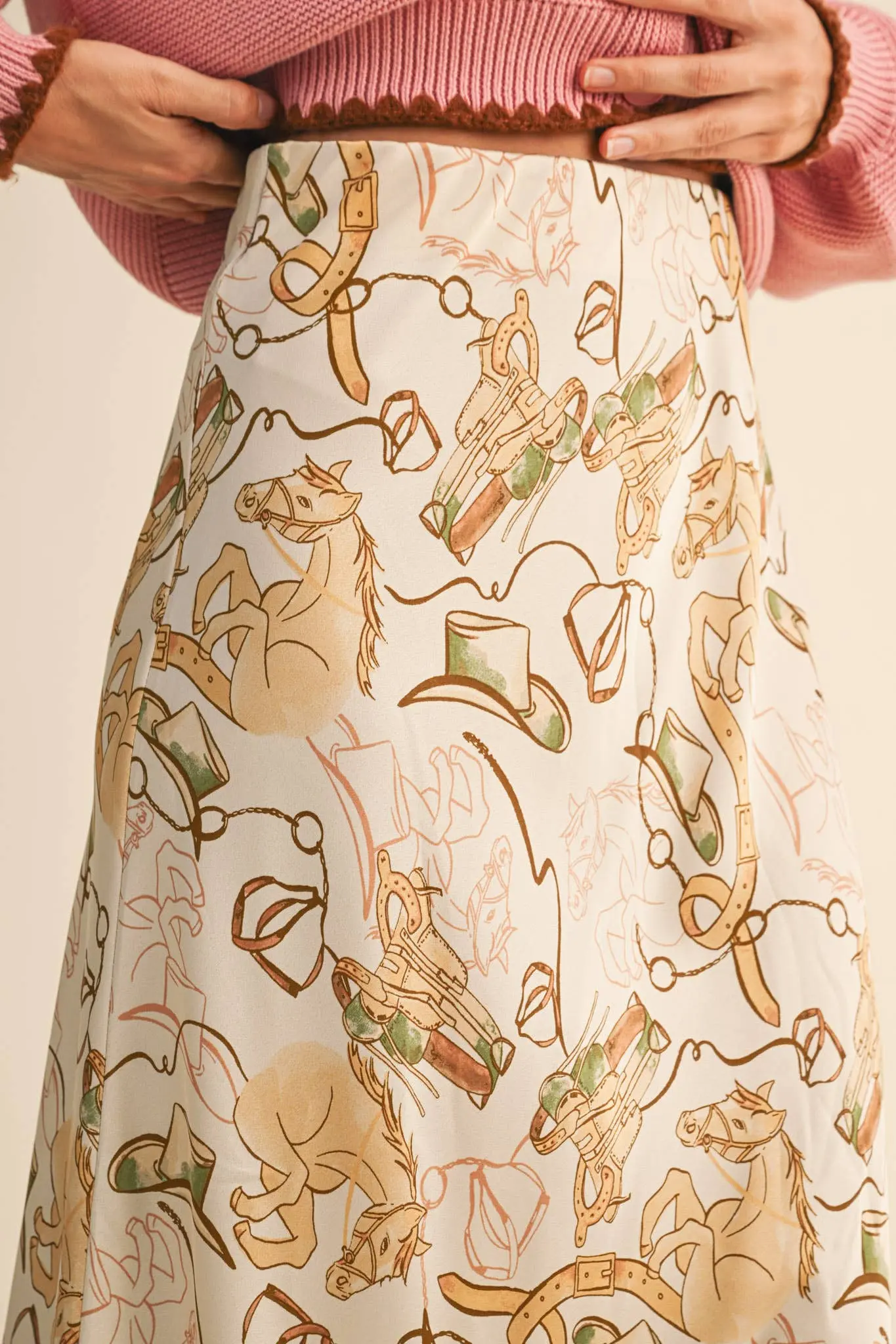 Love of Horses Midi Slip Skirt - Image 5