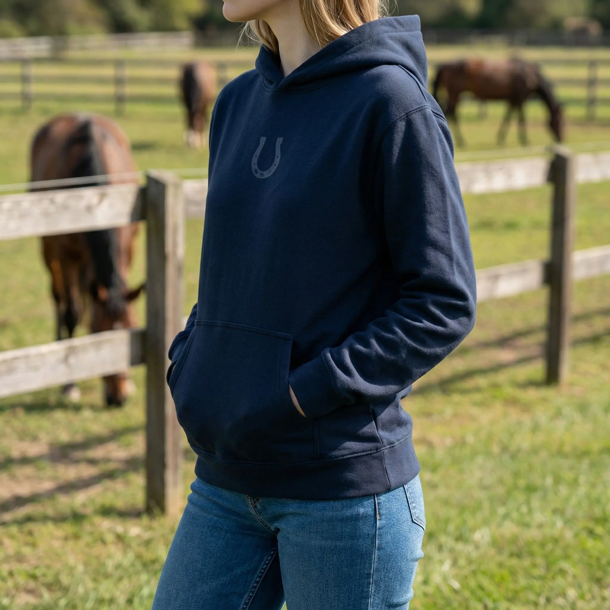 Fortuna Horseshoe Black Hoodie - Image 2