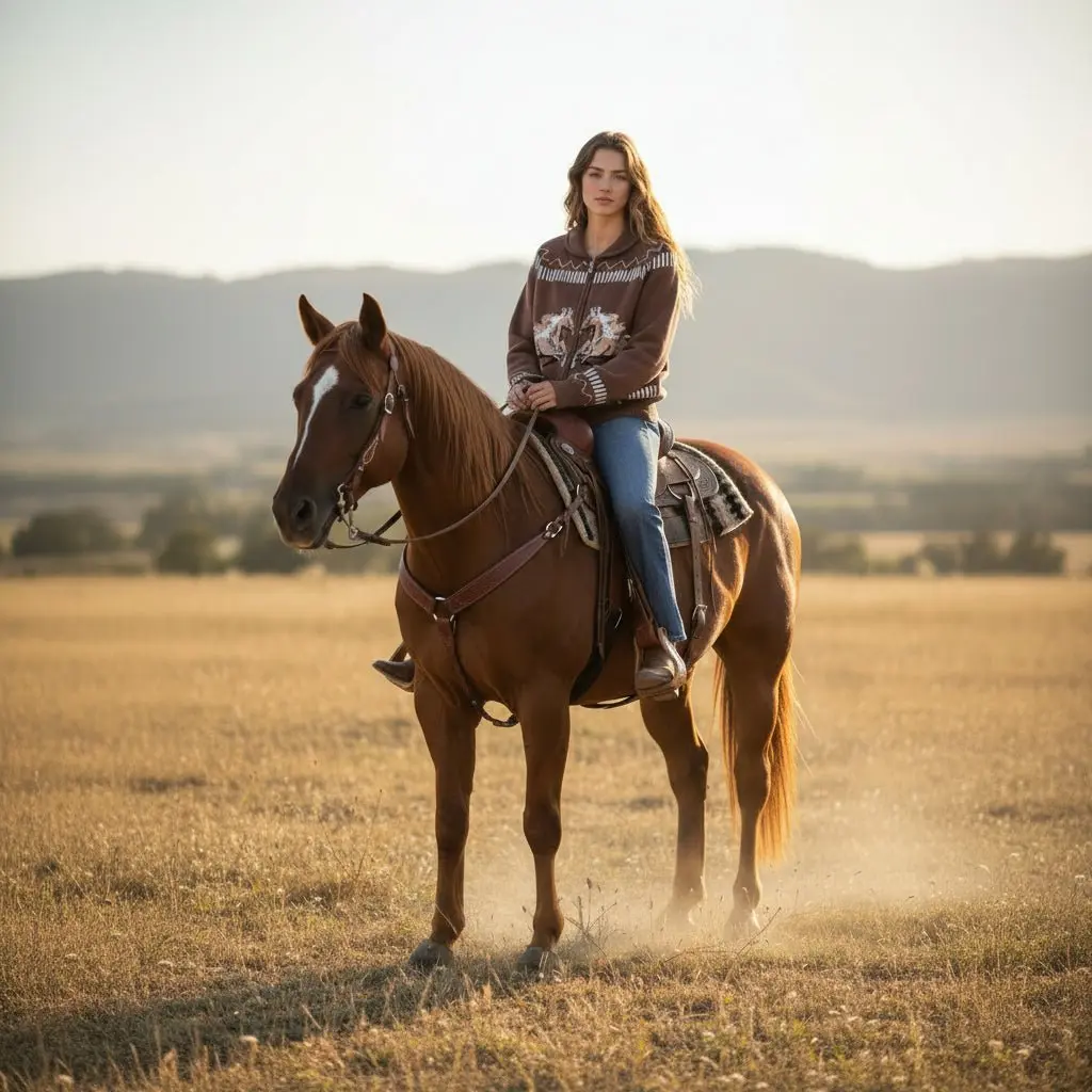 Galloping Horses Zip Cardigan - Image 2