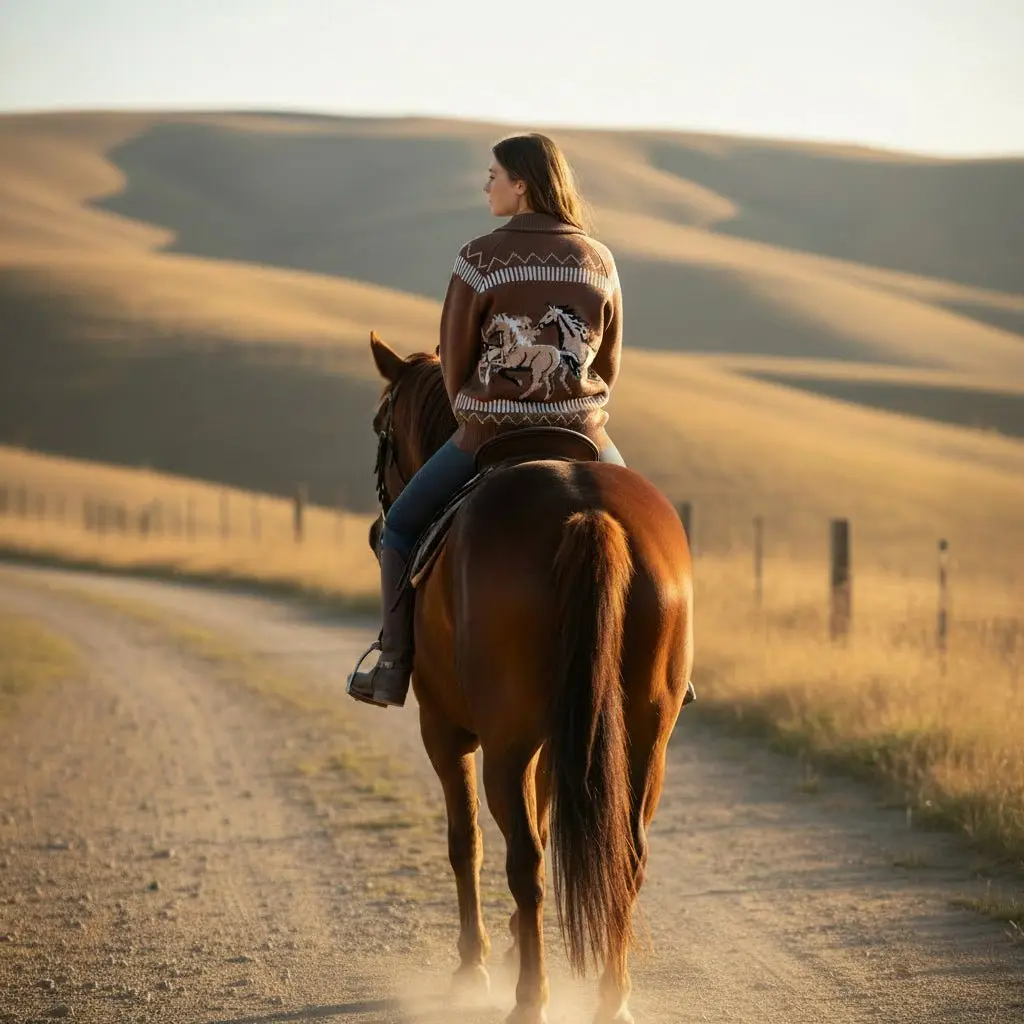 Galloping Horses Zip Cardigan - Image 3