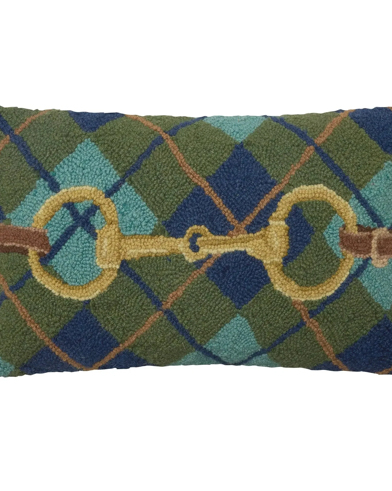 Horse Bit Plaid Wool Pillow - Image 5