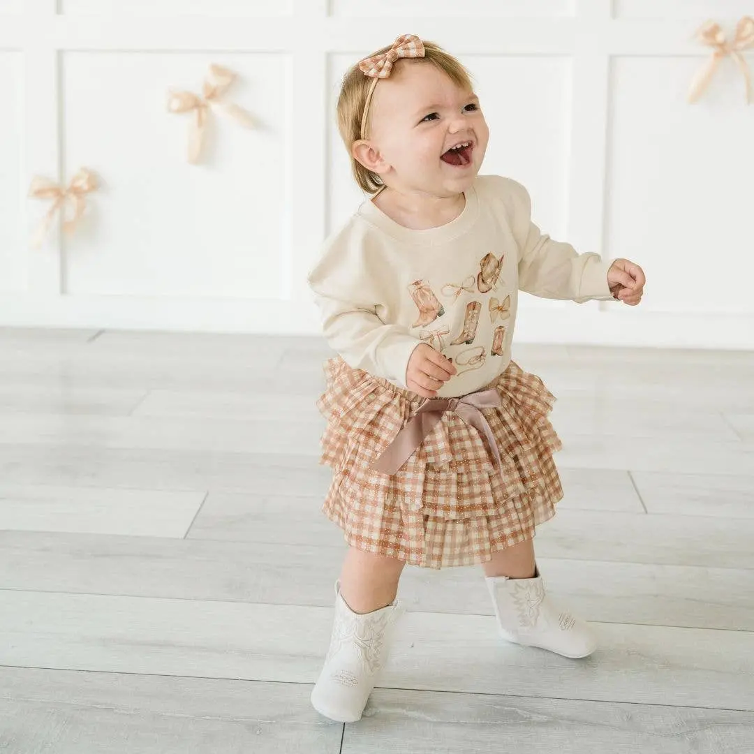 Lil' Cowgirl Gingham Skirt - Image 4