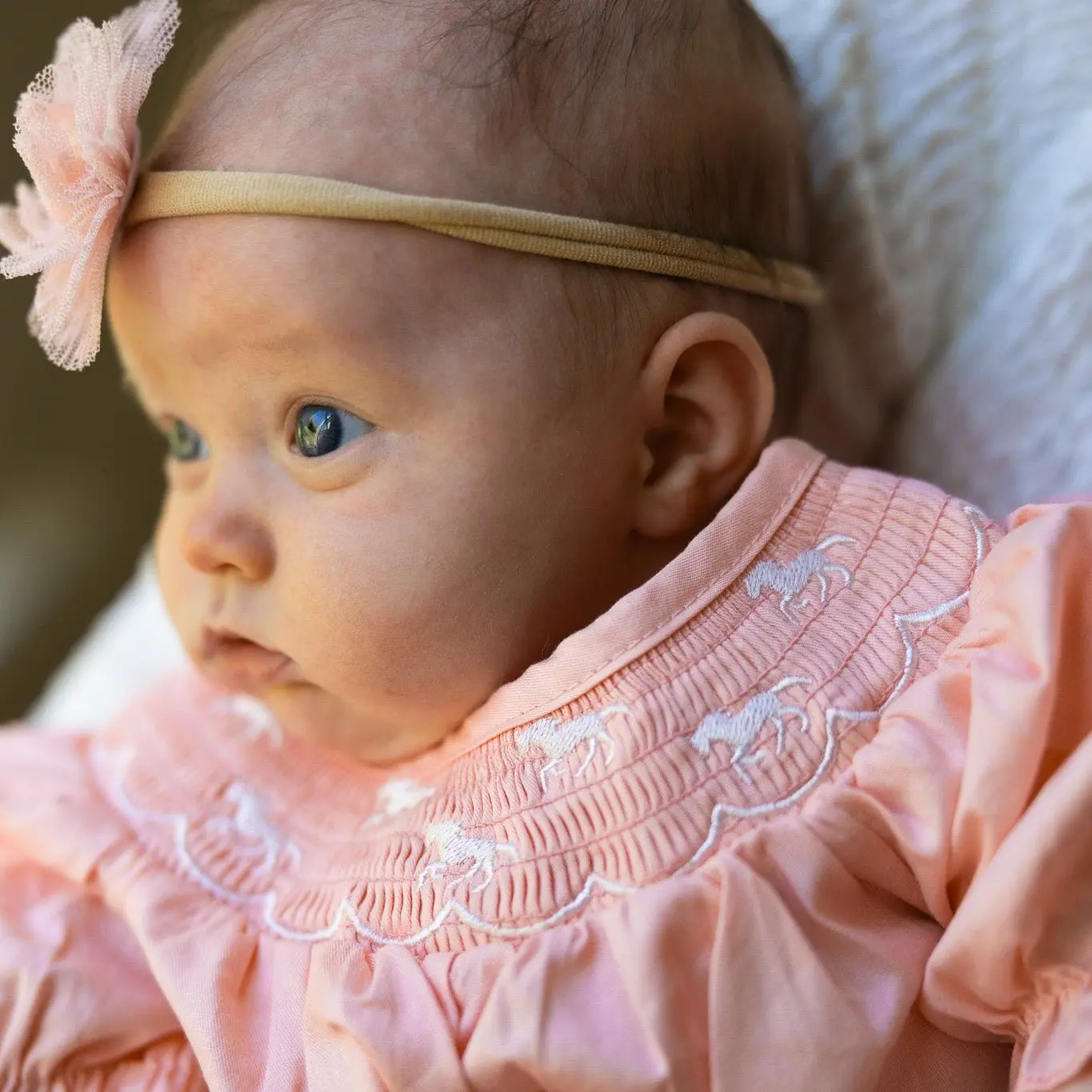 Pink Pony Smocked Romper - Image 6
