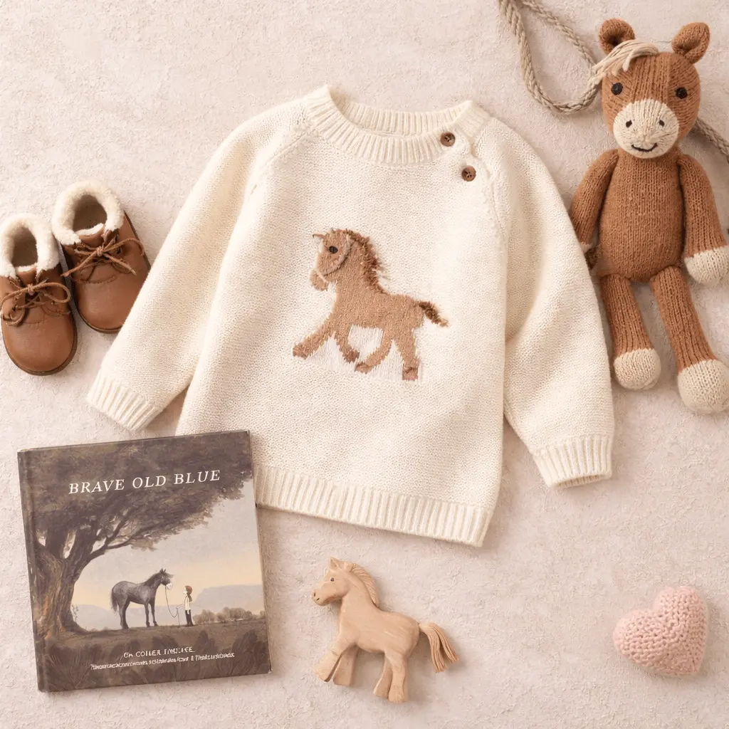Gwenny Horse Sweater (Cream) - Image 6