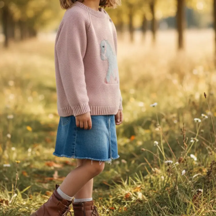 Gwenny Horse Sweater (Blush Pink) - Image 3
