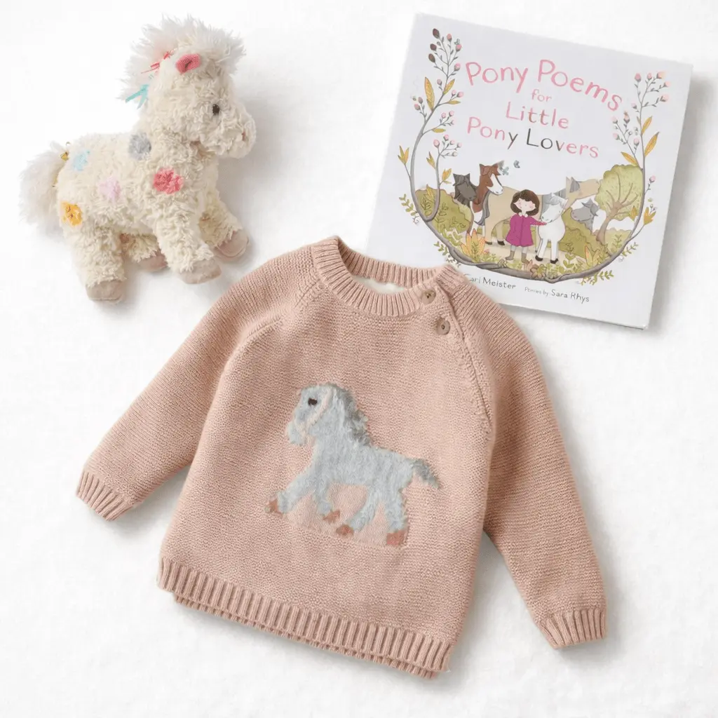 Gwenny Horse Sweater (Blush Pink) - Image 5