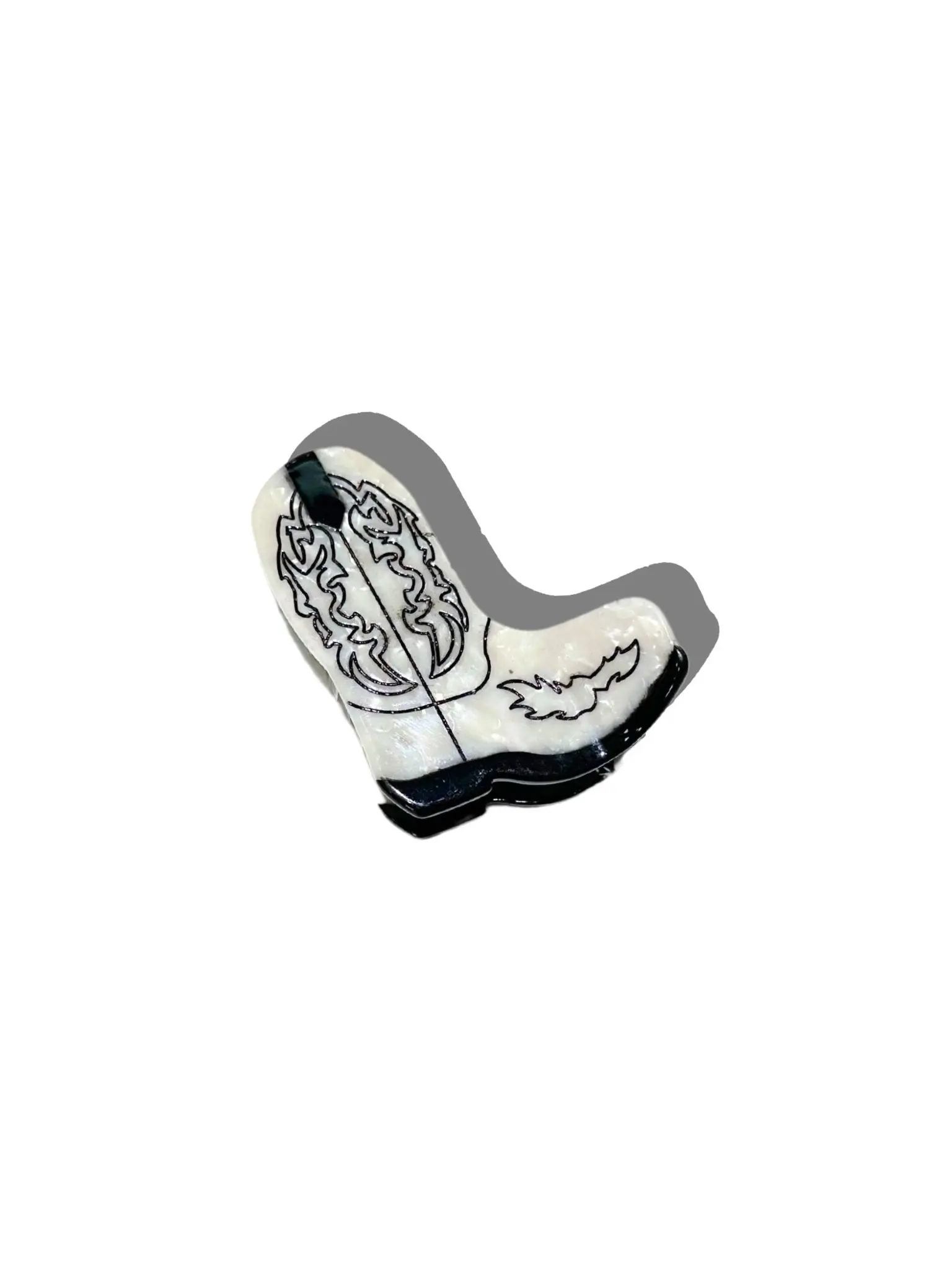 Hand-Painted Boot Hair Clip