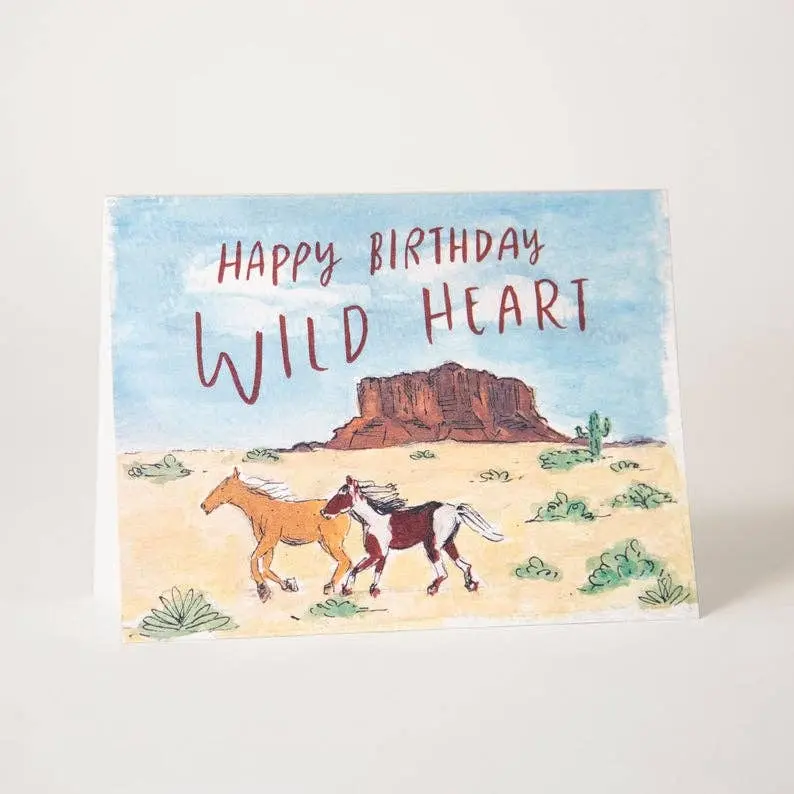 Happy Birthday Wild Heart Horse Card - Image 4