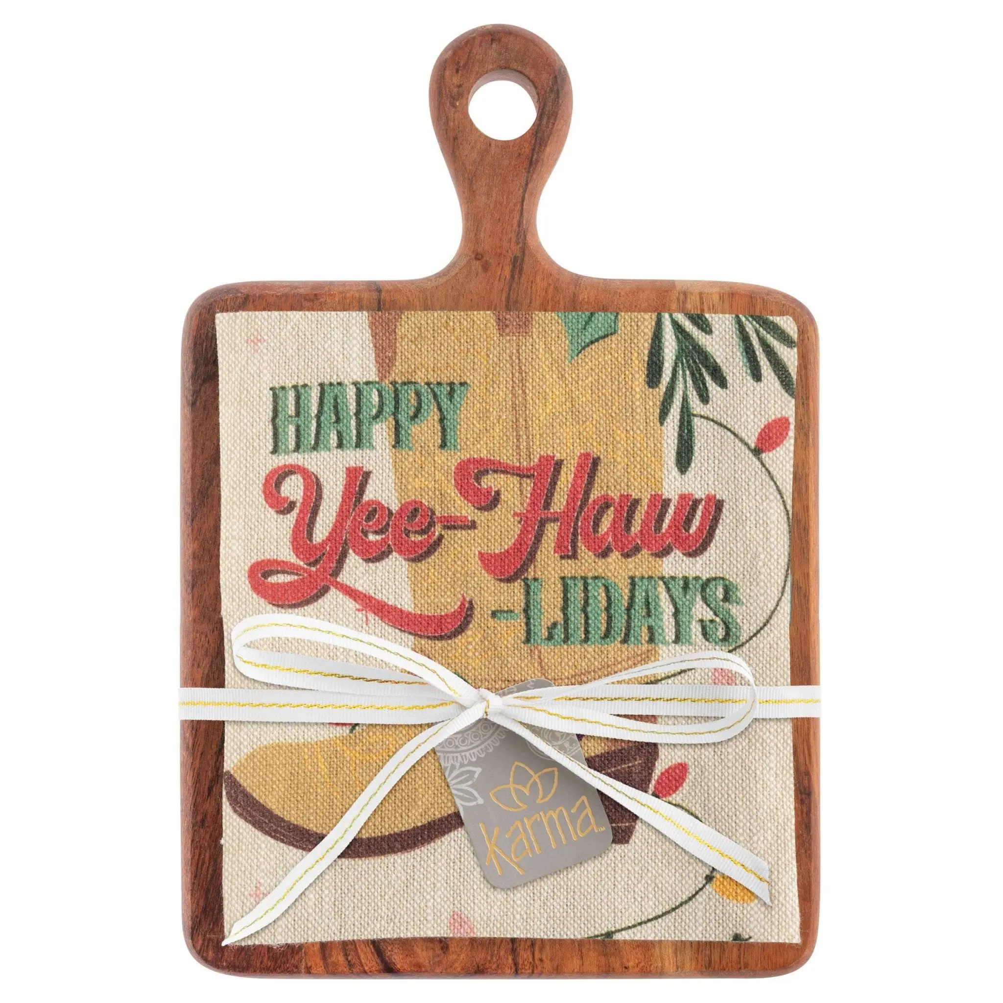 Cutting board/Yeehaw Tea Towel Gift Set