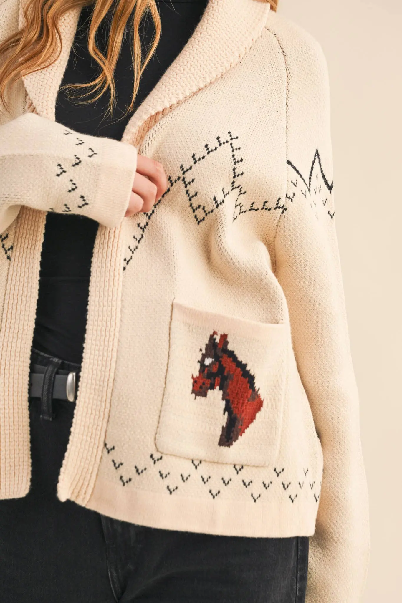 Aztec Knit Horse Sweater - Image 5