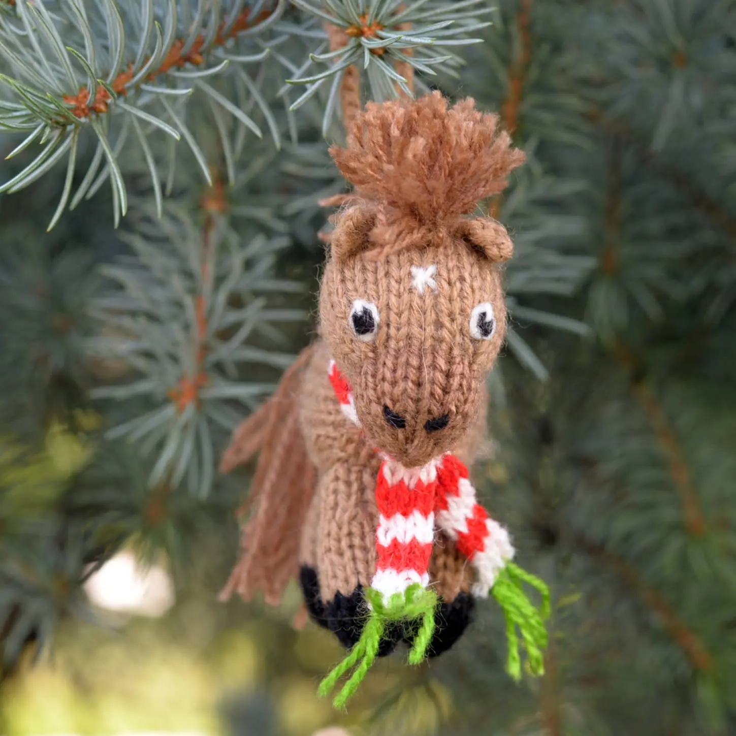 Horse Hand-Knit Ornament - Image 4