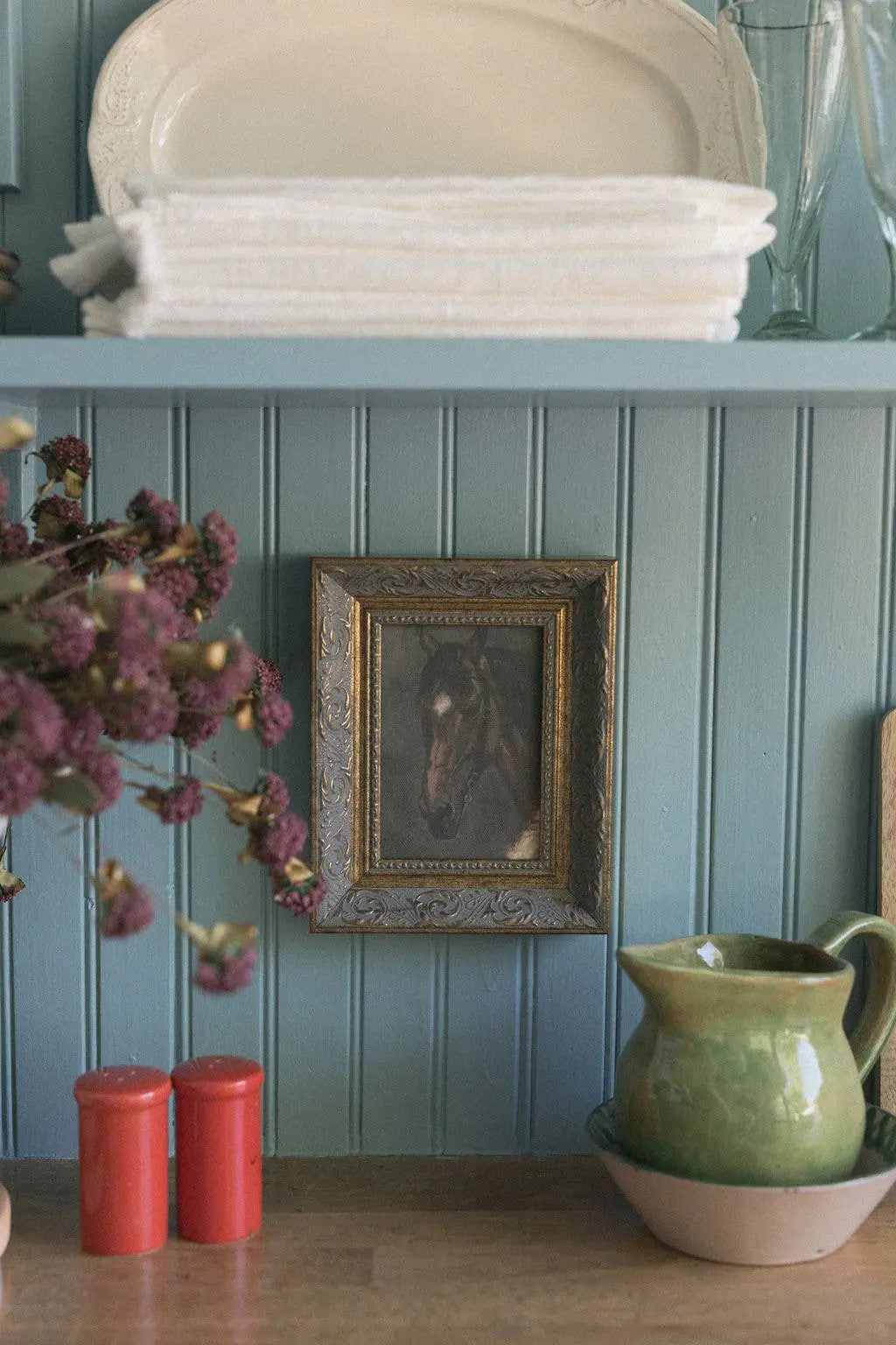 Horse Portrait Framed Antique Art - Image 4