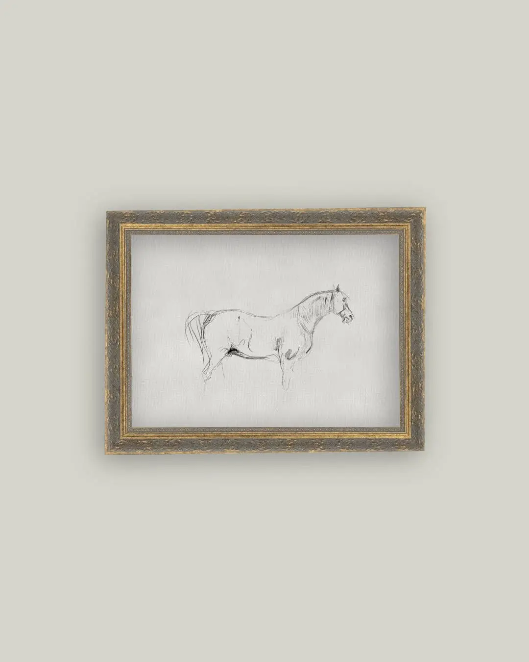 Horse Sketch Framed Art
