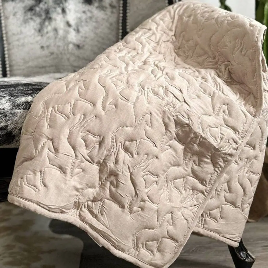 Year of the Horse Quilted Blanket - Image 5