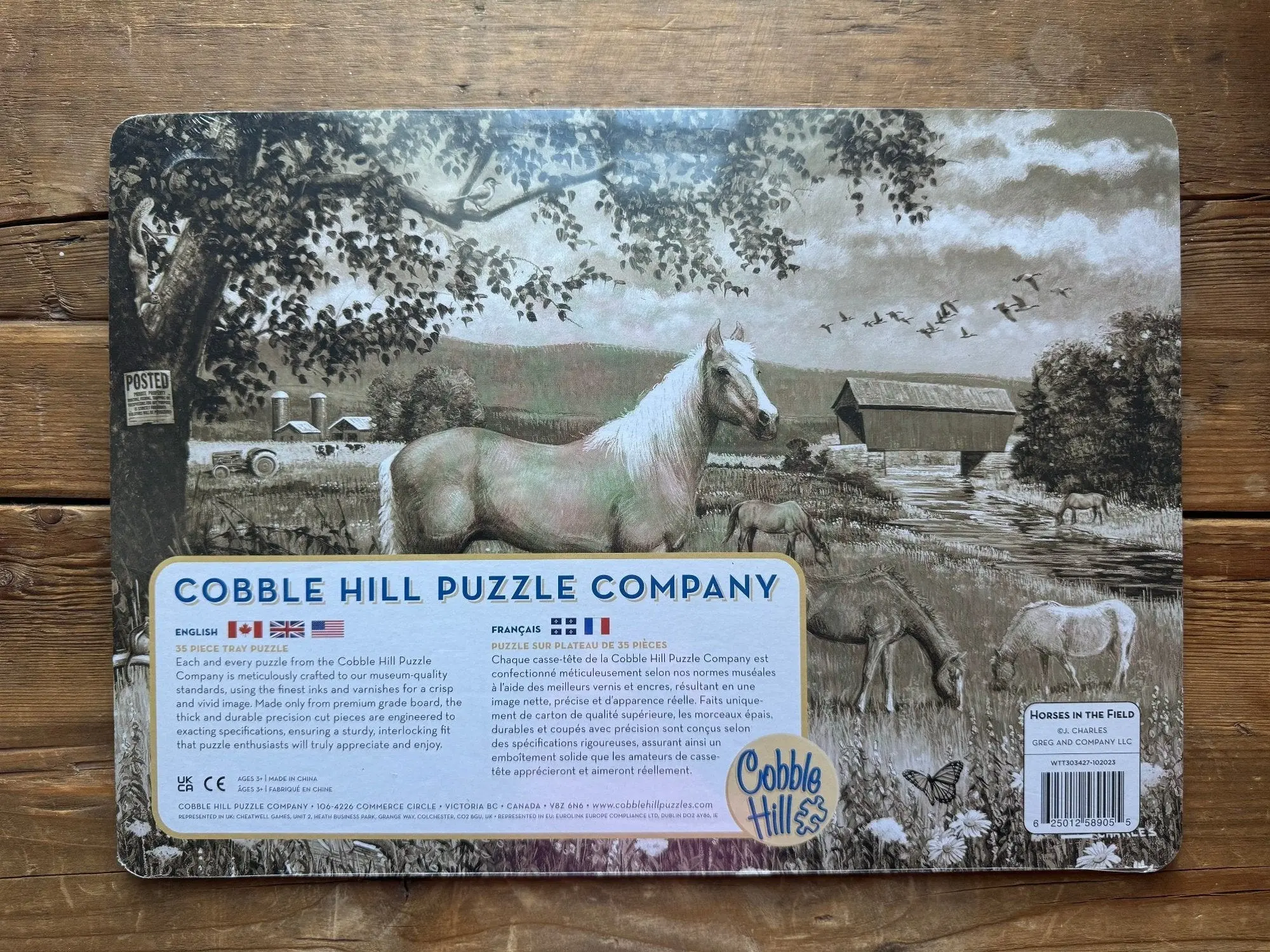Grazing Horses Tray Puzzle (35pc) - Image 3