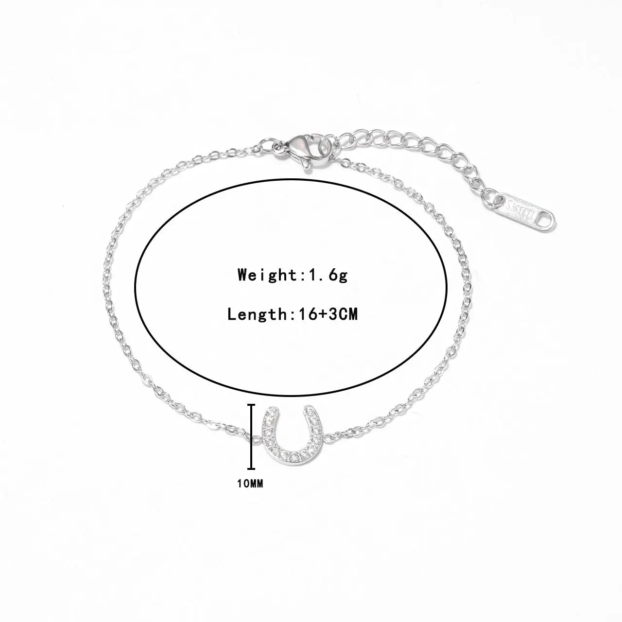 Horseshoe Sparkle Charm Bracelet - Image 5