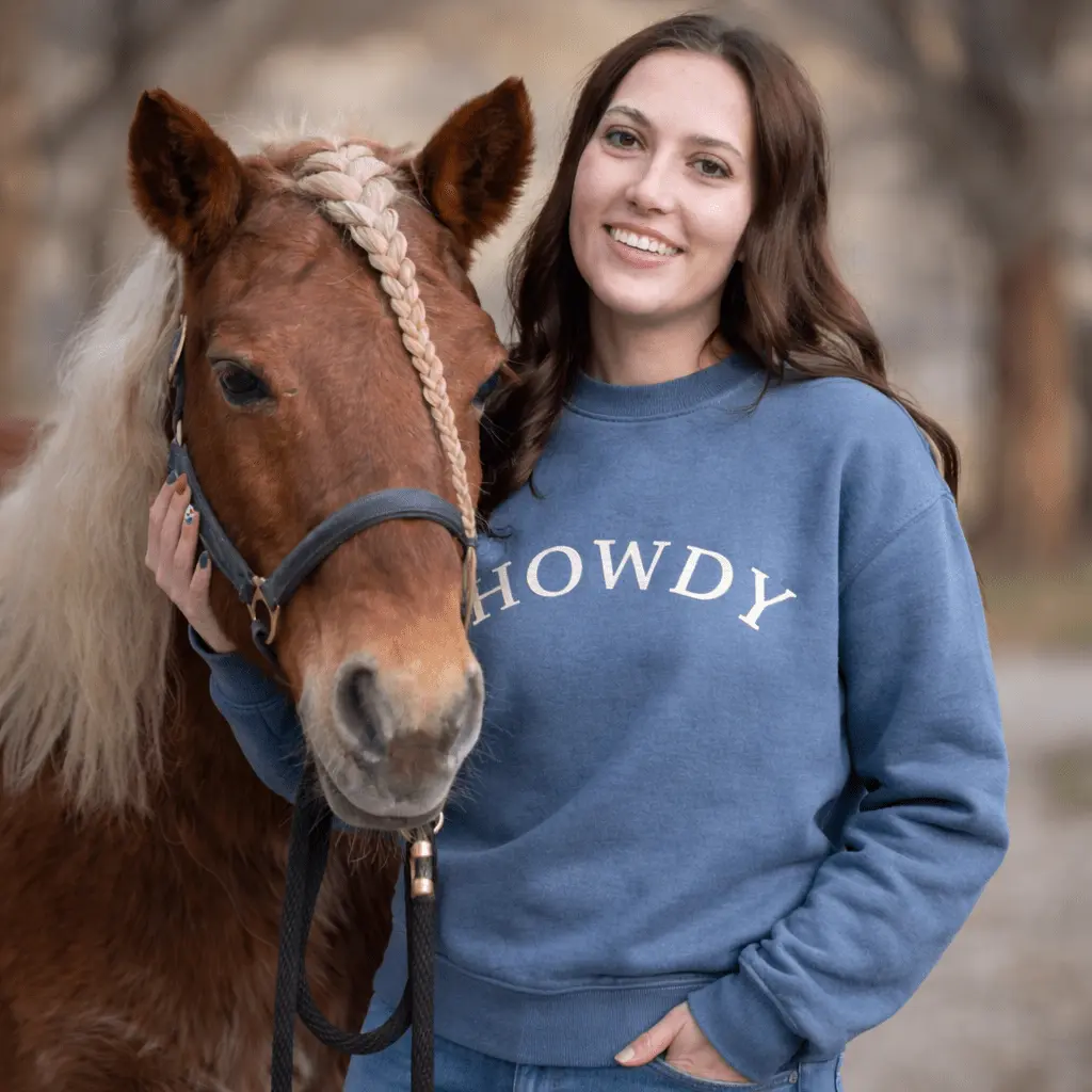 Howdy Pigment-Dyed Sweatshirt (Vintage Blue) - Image 3