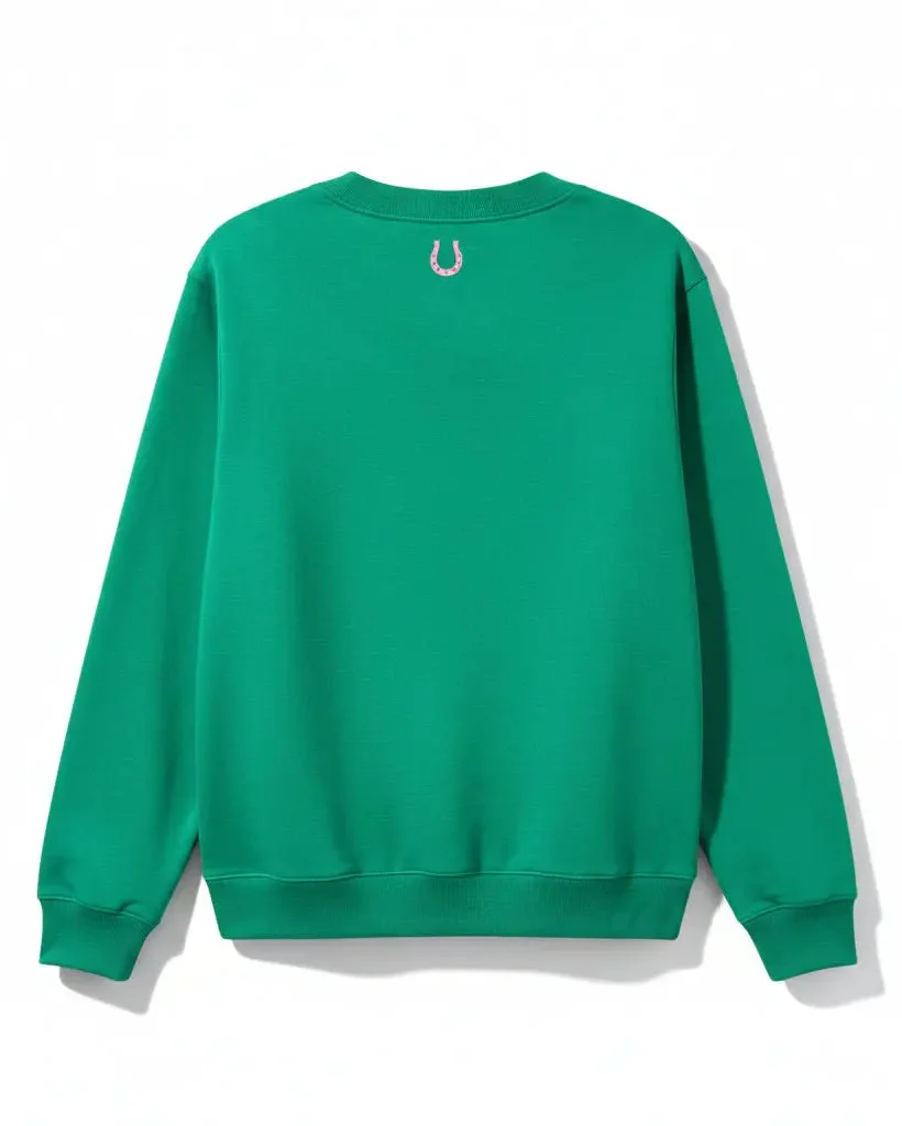 I Love Horses Sweatshirt (Green) - Image 4