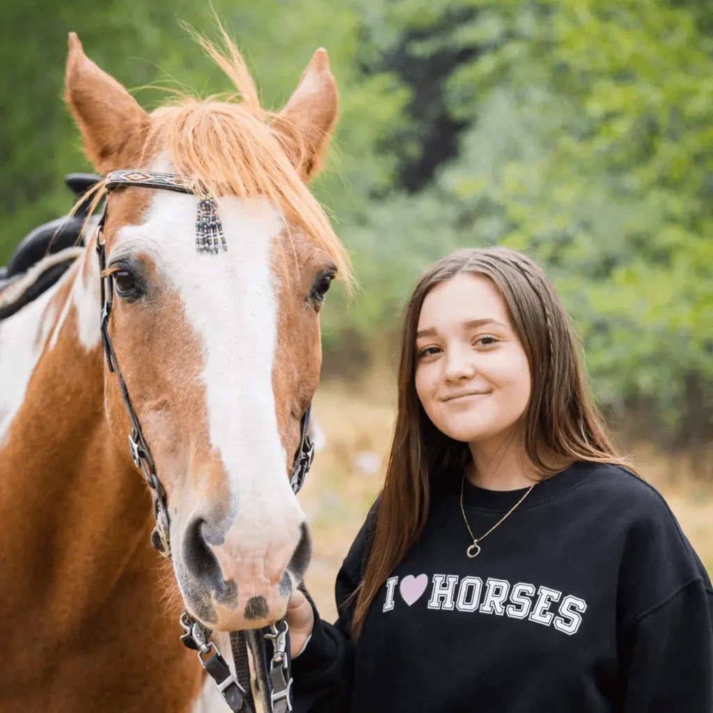 I Love Horses Sweatshirt (Black) - Image 3